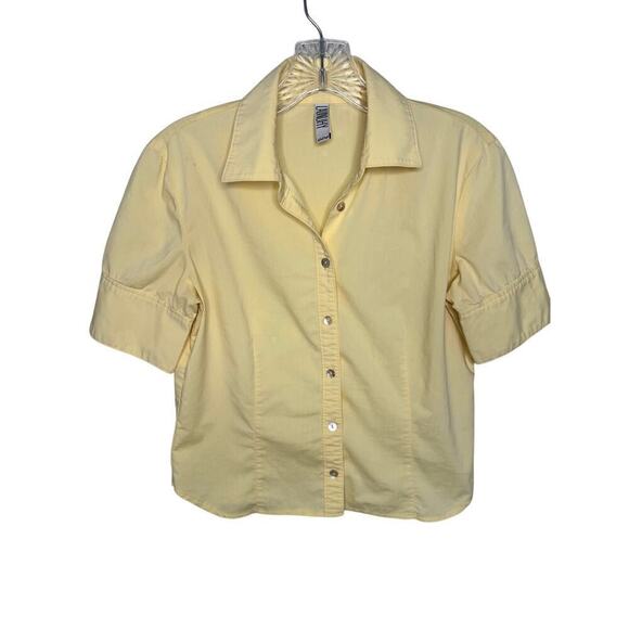 Vintage Laundry by Shelli Segal Yellow Blouse Size 5 - Picture 1 of 4